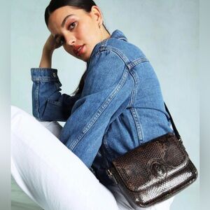 Rouje Bibi crossbody bag python